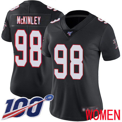 Atlanta Falcons Limited Black Women Takkarist McKinley Alternate Jersey NFL Football #98 100th Season Vapor Untouchable